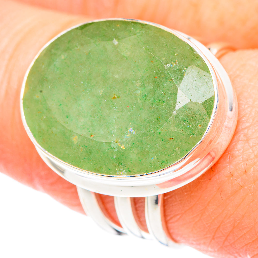Green Aventurine Rings handcrafted by Ana Silver Co - RING90697