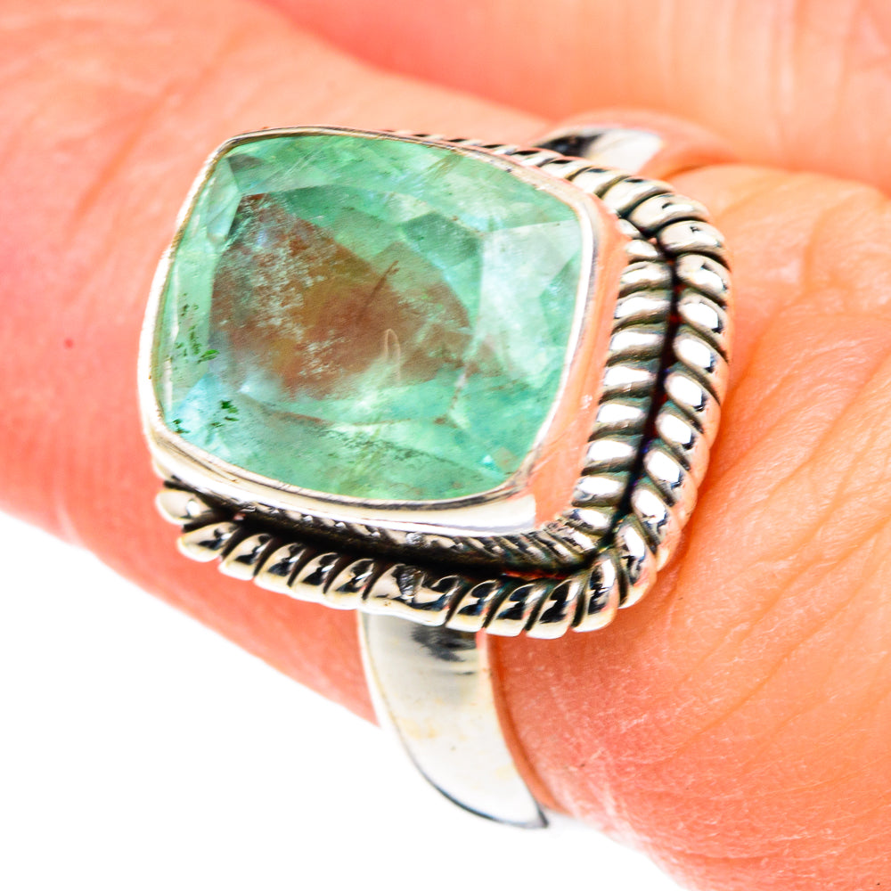 Green Fluorite Rings handcrafted by Ana Silver Co - RING90699
