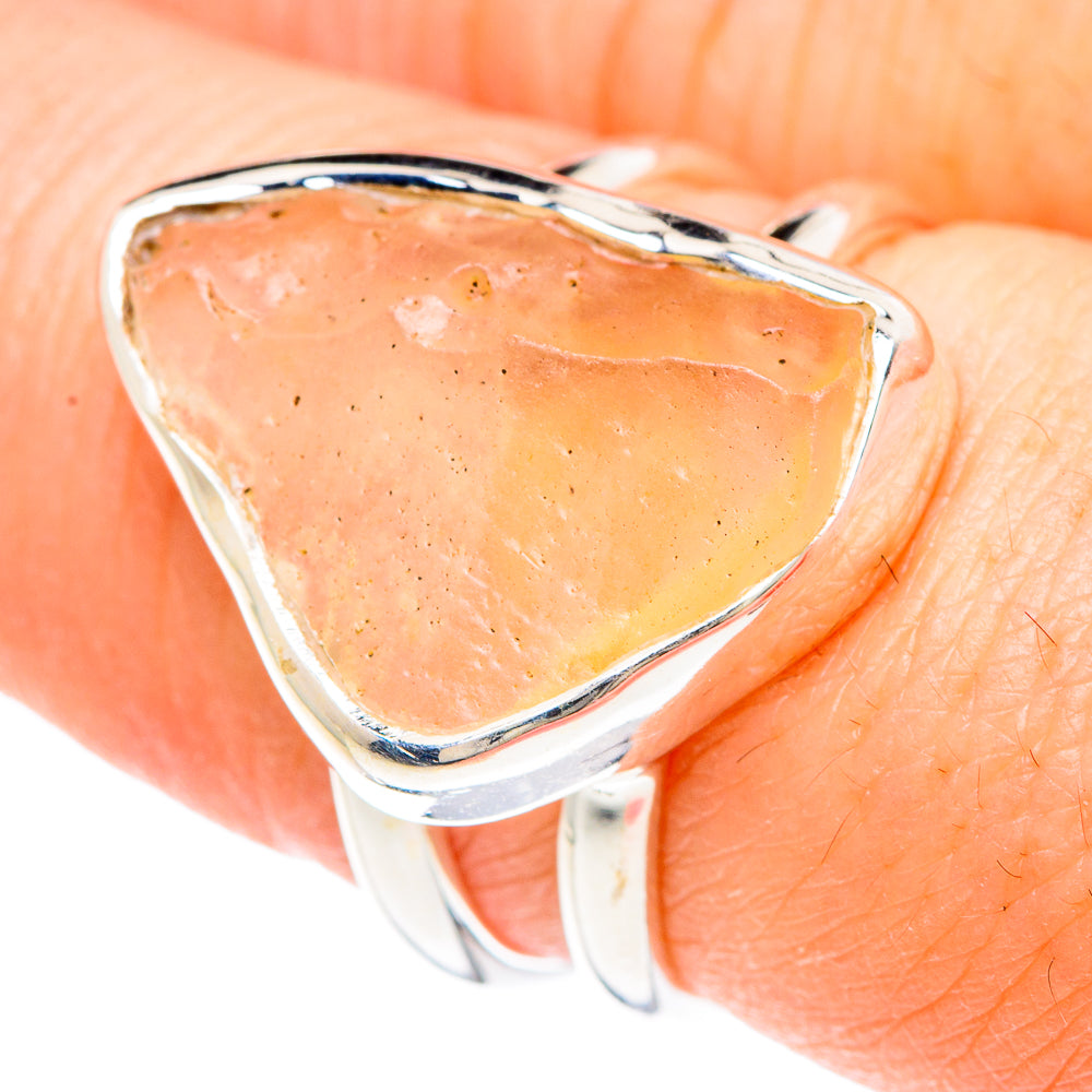 Libyan Desert Glass Rings handcrafted by Ana Silver Co - RING90702