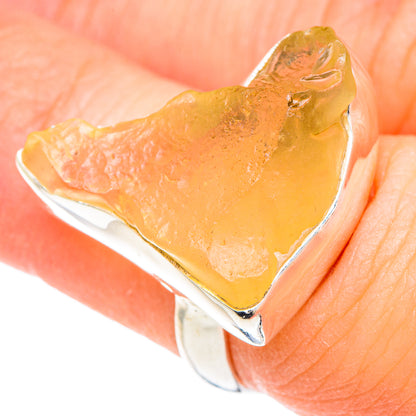 Libyan Desert Glass Rings handcrafted by Ana Silver Co - RING90703