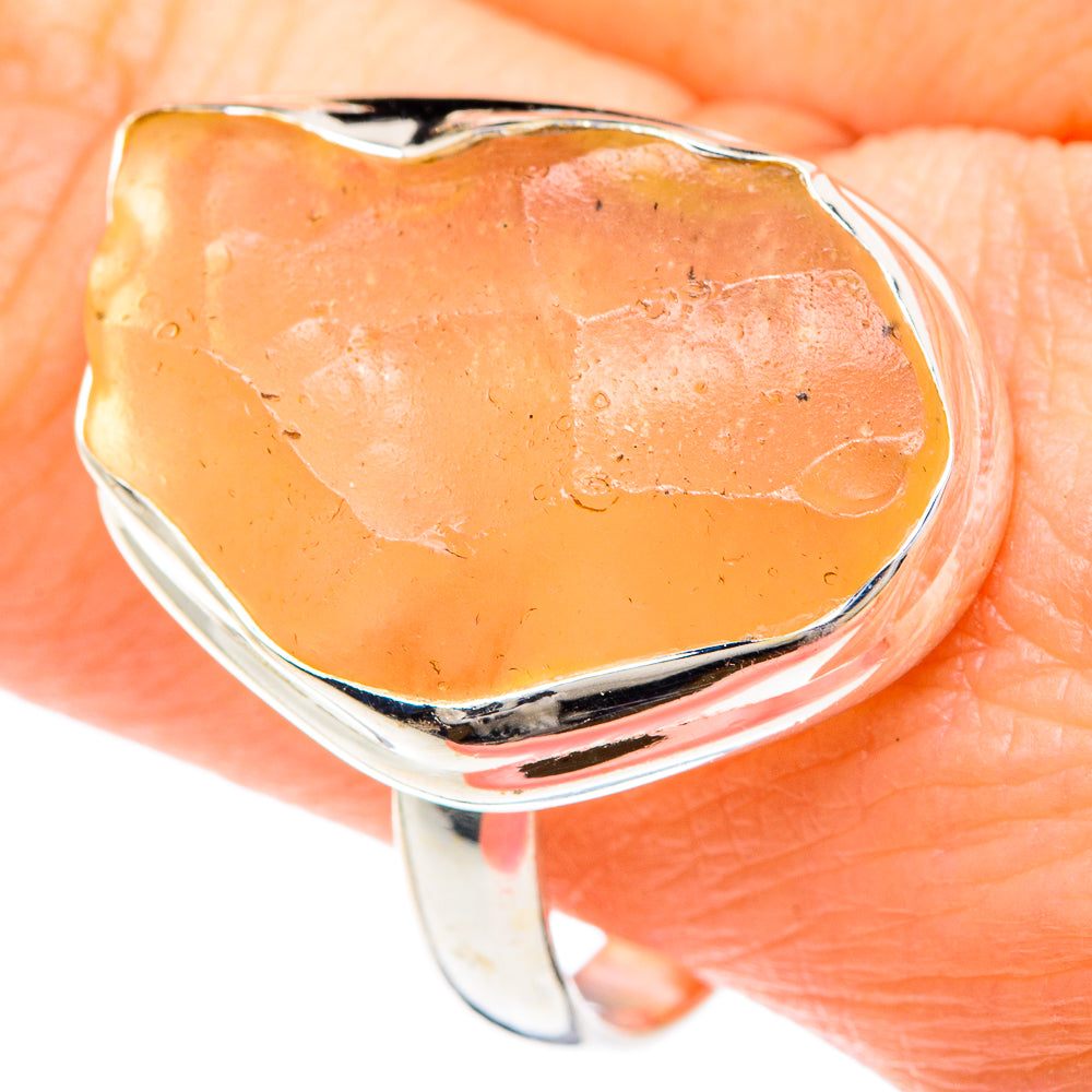 Libyan Desert Glass Rings handcrafted by Ana Silver Co - RING90704