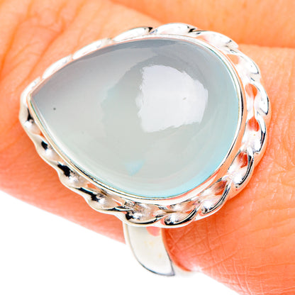 Aqua Chalcedony Rings handcrafted by Ana Silver Co - RING90723