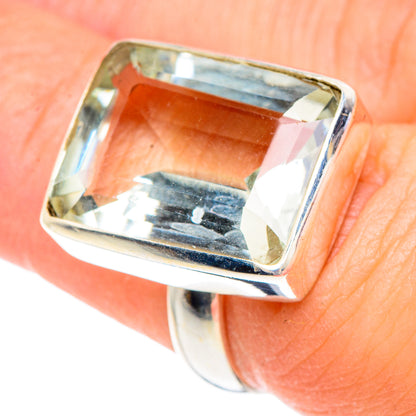 Green Amethyst Rings handcrafted by Ana Silver Co - RING90727