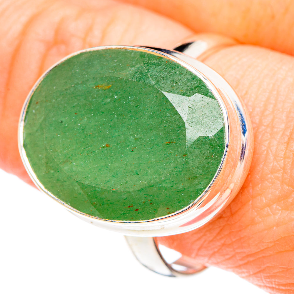 Green Aventurine Rings handcrafted by Ana Silver Co - RING90729