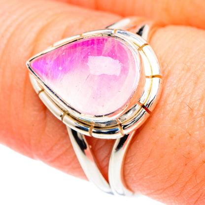 Pink Moonstone Rings handcrafted by Ana Silver Co - RING90736