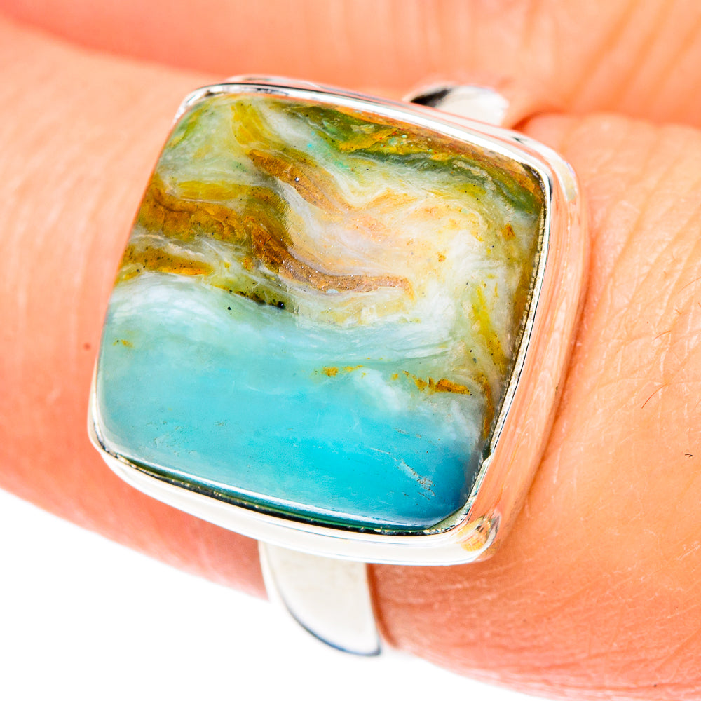 Peruvian Opal Rings handcrafted by Ana Silver Co - RING90752