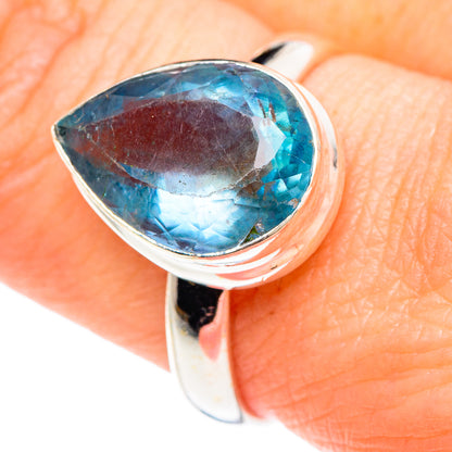 Blue Fluorite Rings handcrafted by Ana Silver Co - RING90753
