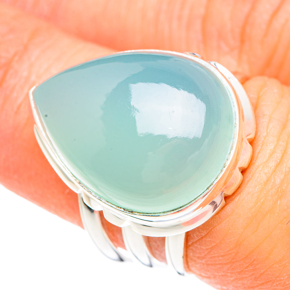 Aqua Chalcedony Rings handcrafted by Ana Silver Co - RING90754