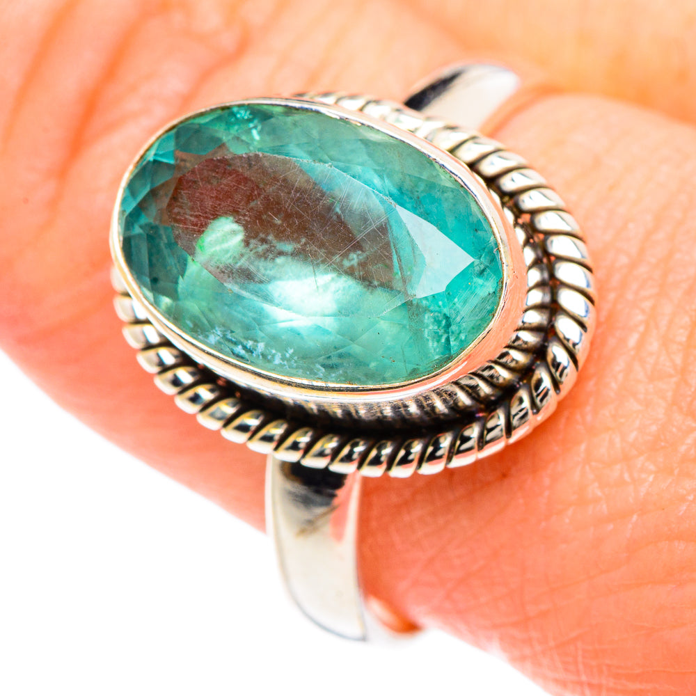Green Fluorite Rings handcrafted by Ana Silver Co - RING90759
