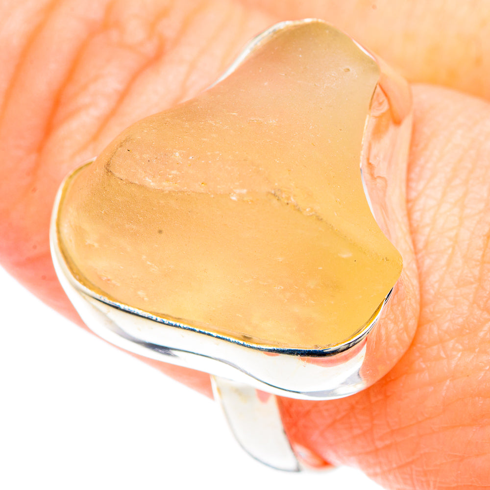 Libyan Desert Glass Rings handcrafted by Ana Silver Co - RING90761