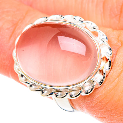 Rose Quartz Rings handcrafted by Ana Silver Co - RING90762