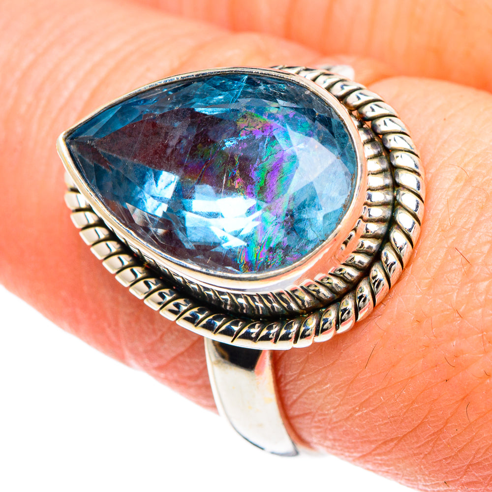 Blue Topaz Rings handcrafted by Ana Silver Co - RING90777