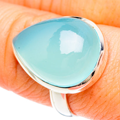 Aqua Chalcedony Rings handcrafted by Ana Silver Co - RING90782