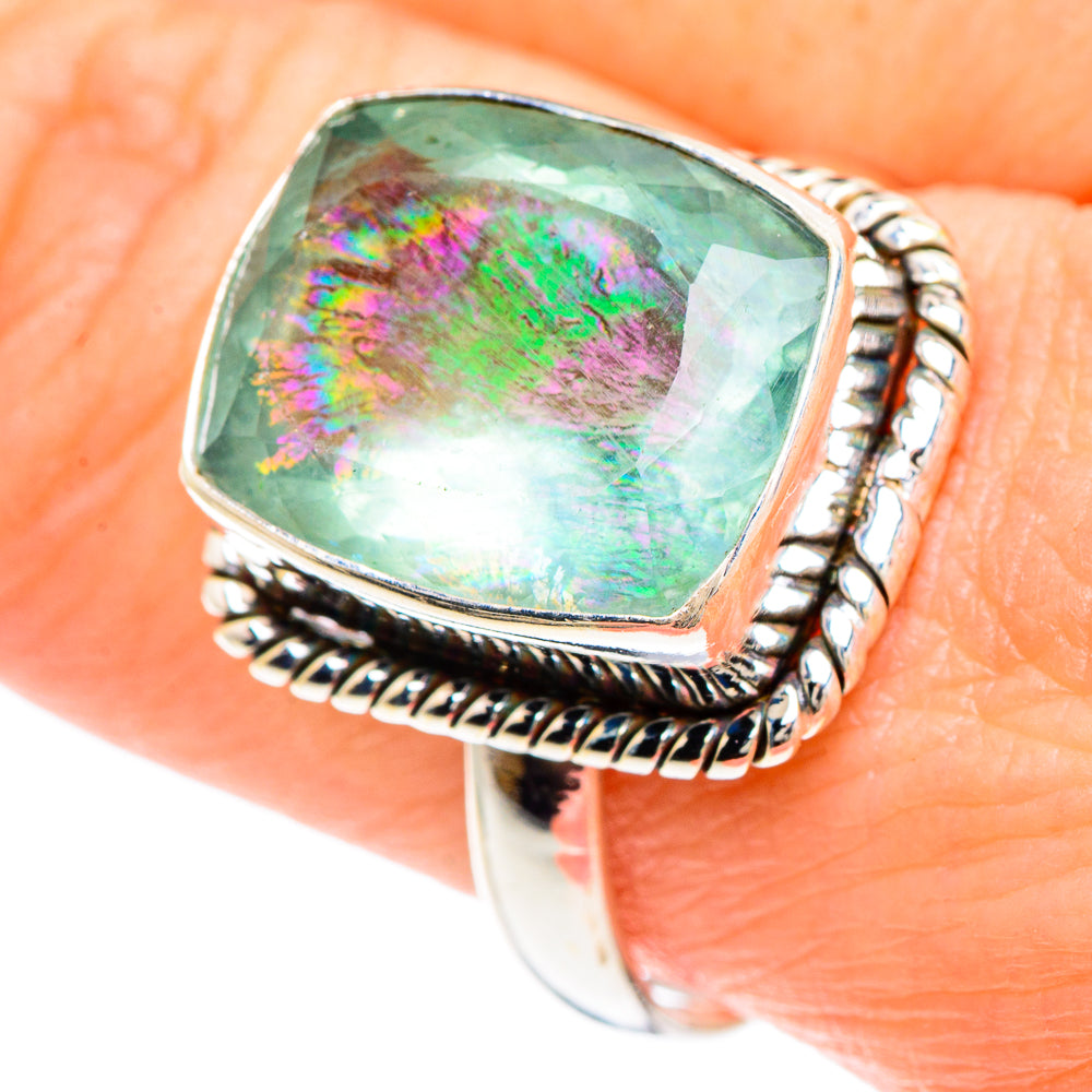 Green Fluorite Rings handcrafted by Ana Silver Co - RING90783