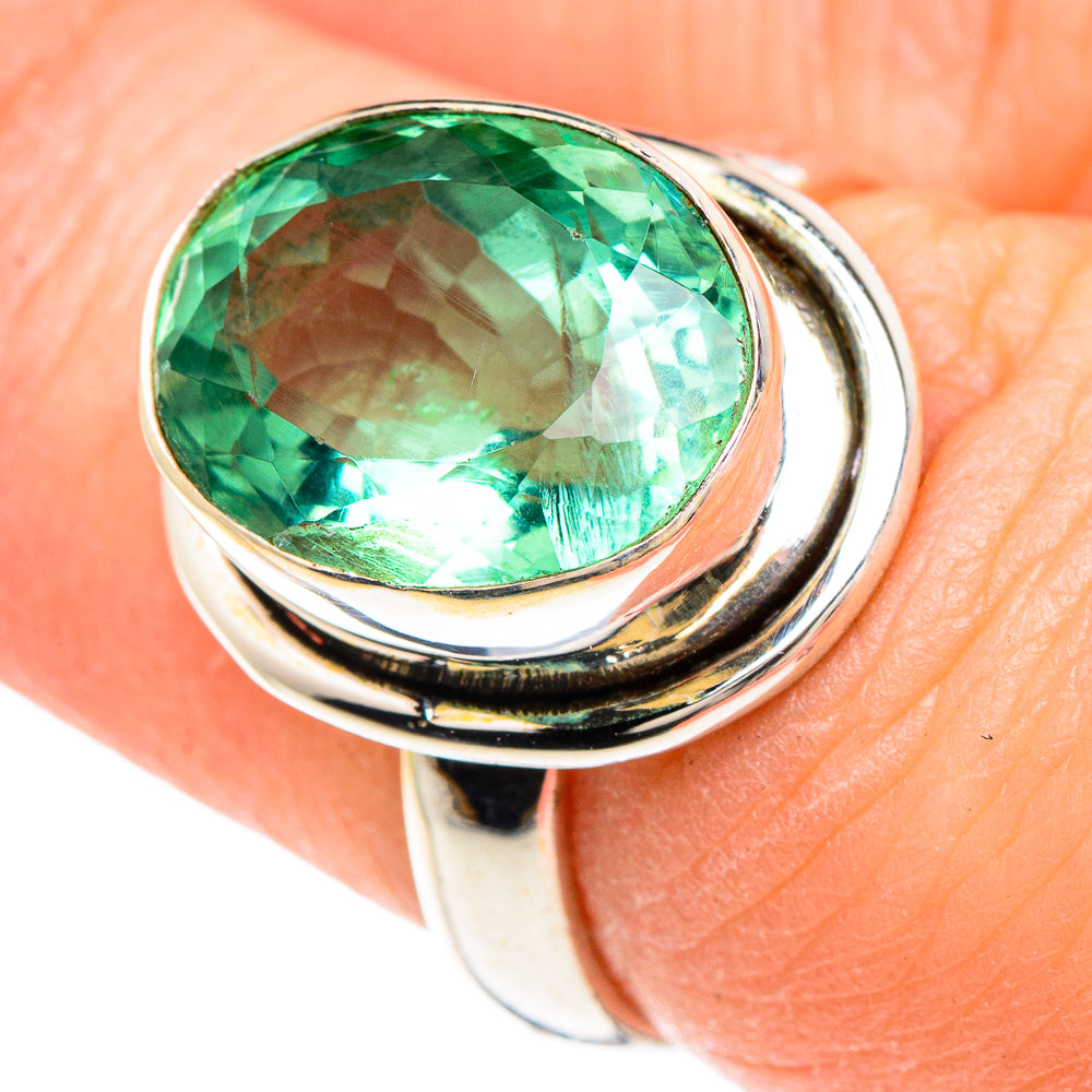 Green Fluorite Rings handcrafted by Ana Silver Co - RING90787