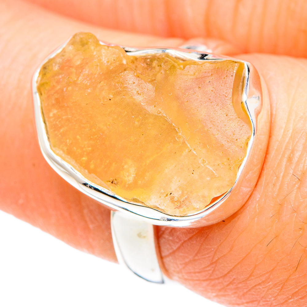 Libyan Desert Glass Rings handcrafted by Ana Silver Co - RING90789