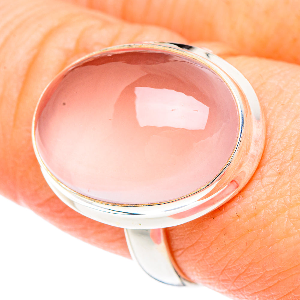 Rose Quartz Rings handcrafted by Ana Silver Co - RING90792