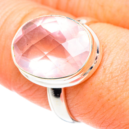 Rose Quartz Rings handcrafted by Ana Silver Co - RING90794