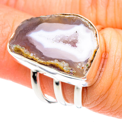 White Geode Slice Rings handcrafted by Ana Silver Co - RING90801