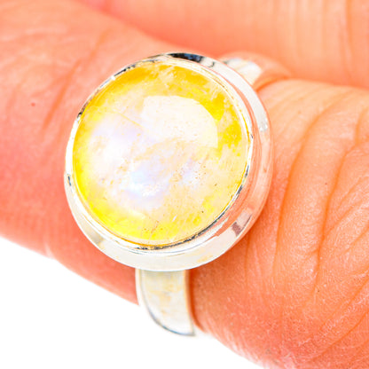 Yellow Moonstone Rings handcrafted by Ana Silver Co - RING90804
