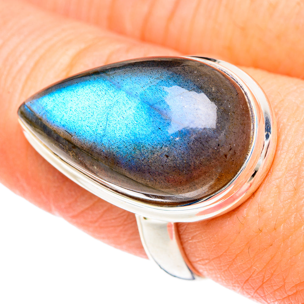 Labradorite Rings handcrafted by Ana Silver Co - RING90805