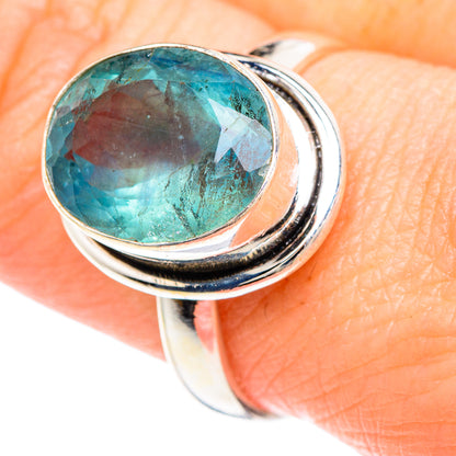 Blue Fluorite Rings handcrafted by Ana Silver Co - RING90808