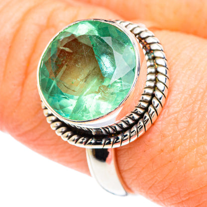 Green Fluorite Rings handcrafted by Ana Silver Co - RING90814