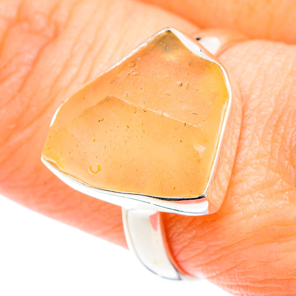 Libyan Desert Glass Rings handcrafted by Ana Silver Co - RING90818