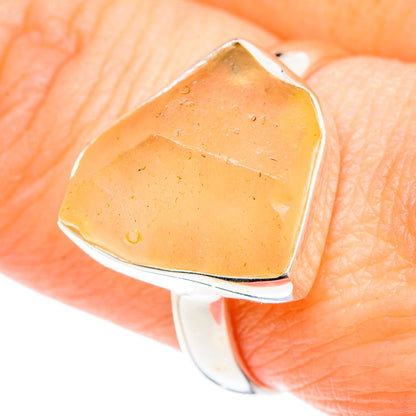 Libyan Desert Glass Rings handcrafted by Ana Silver Co - RING90818