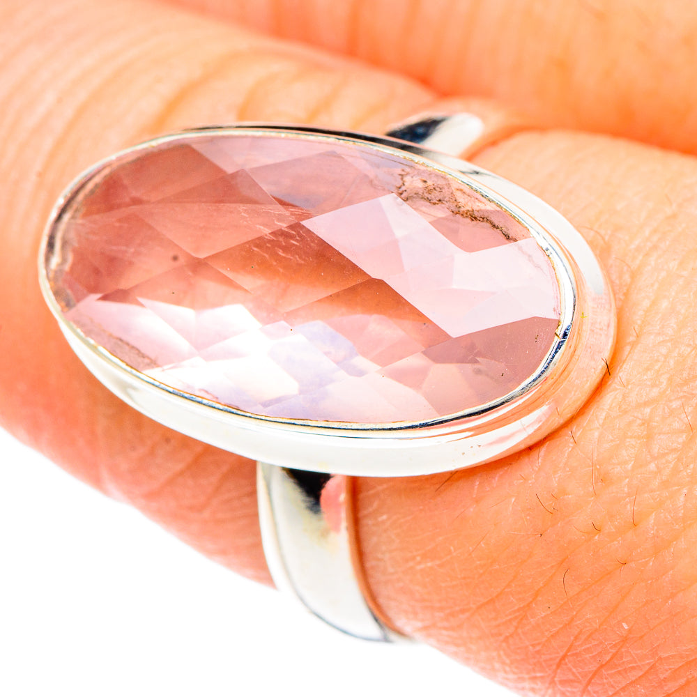 Rose Quartz Rings handcrafted by Ana Silver Co - RING90819