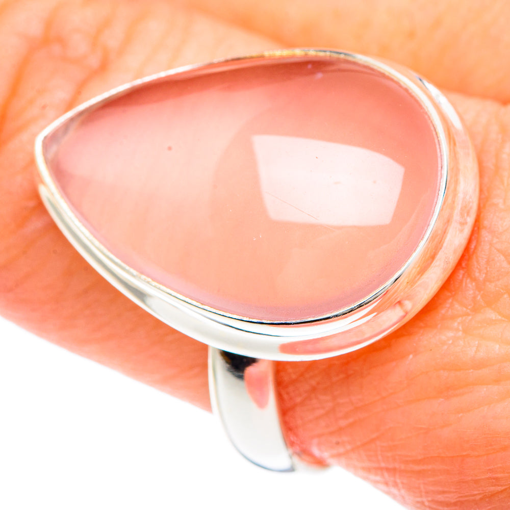 Rose Quartz Rings handcrafted by Ana Silver Co - RING90823