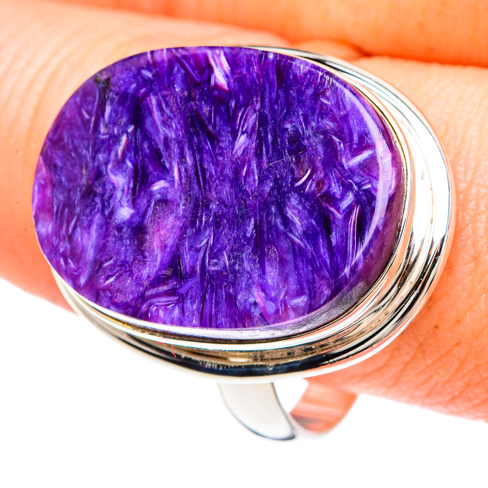 Charoite Rings handcrafted by Ana Silver Co - RING90827