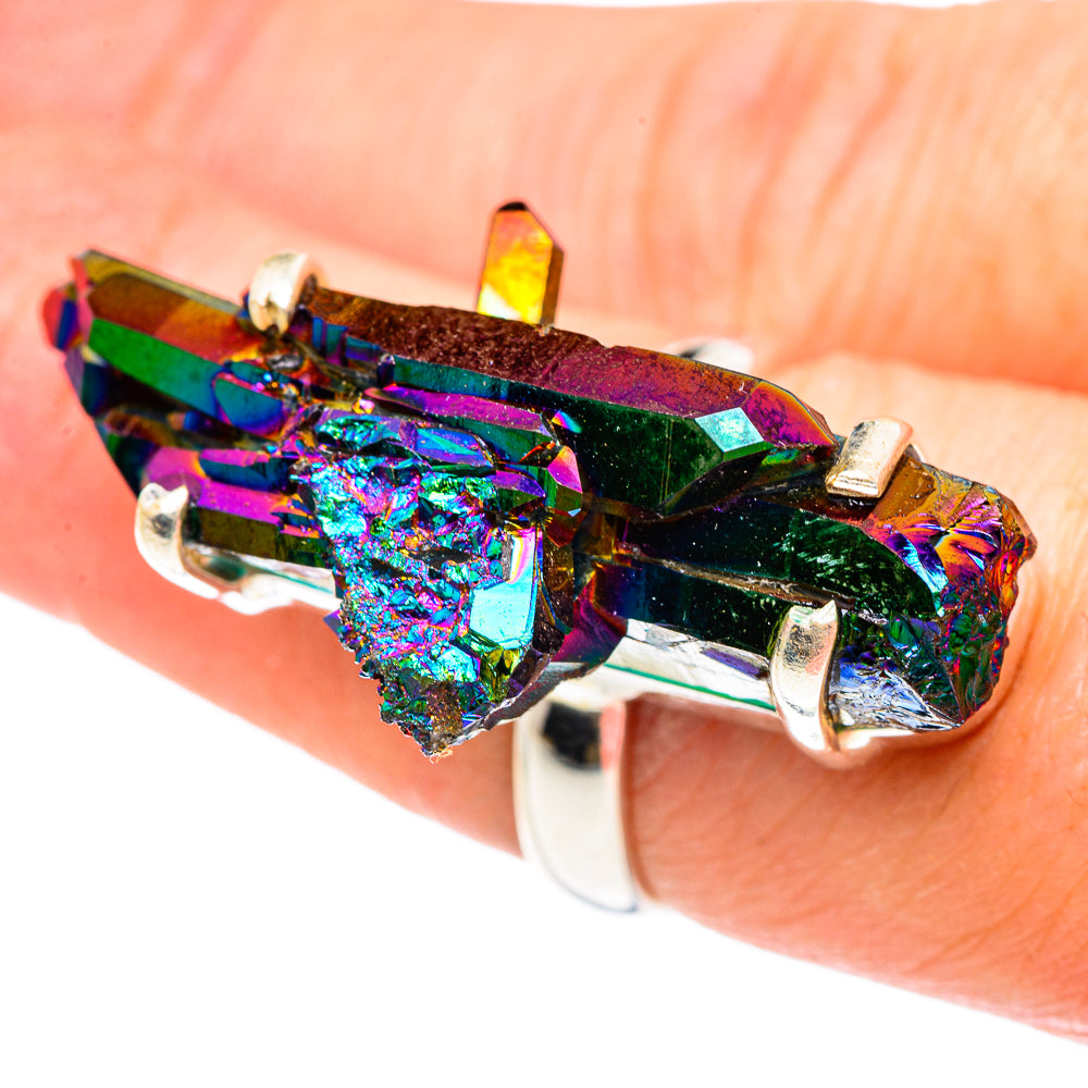 Titanium Sunshine Druzy Rings handcrafted by Ana Silver Co - RING90839