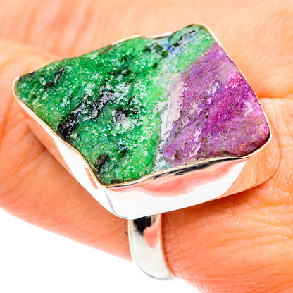 Ruby Zoisite Rings handcrafted by Ana Silver Co - RING90844