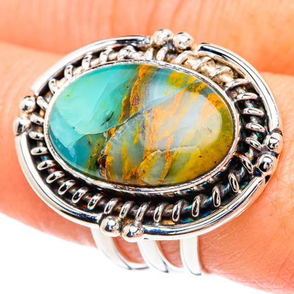 Peruvian Opal Rings handcrafted by Ana Silver Co - RING90848