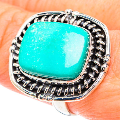 Green Howlite Rings handcrafted by Ana Silver Co - RING90857