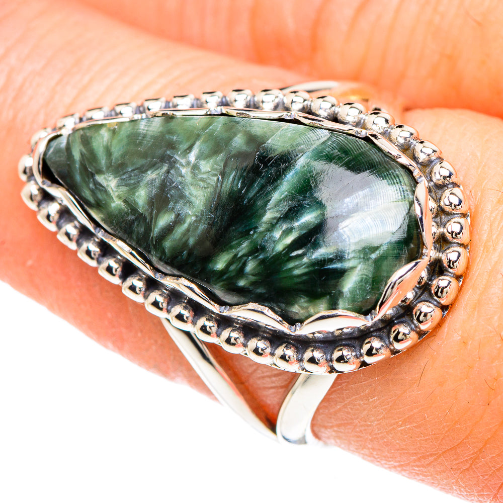 Seraphinite Rings handcrafted by Ana Silver Co - RING90859