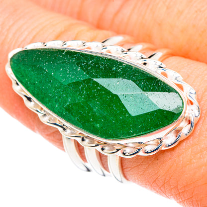 Green Aventurine Rings handcrafted by Ana Silver Co - RING90862