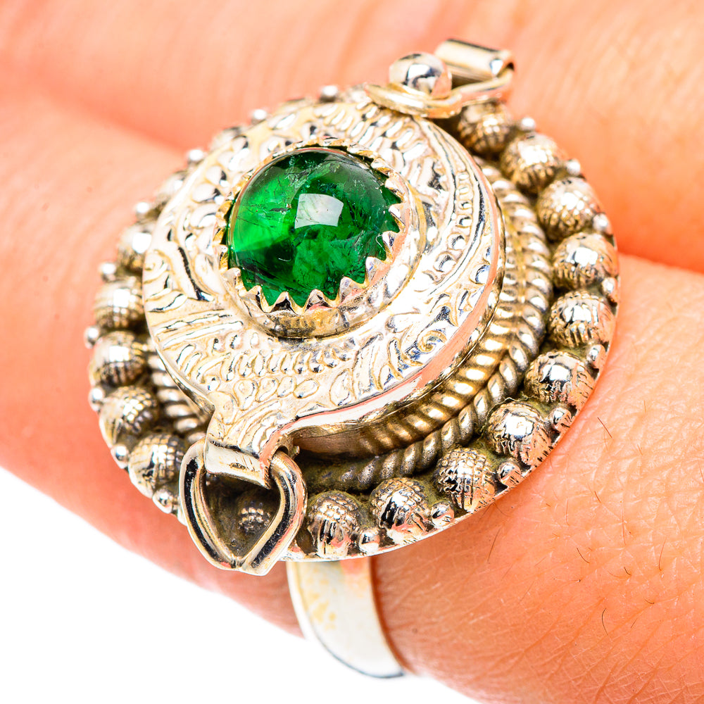 Green Tourmaline Rings handcrafted by Ana Silver Co - RING90865
