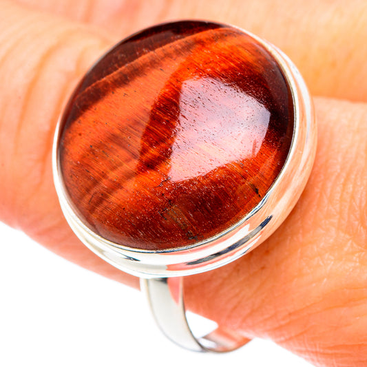 Red Tiger Eye Rings handcrafted by Ana Silver Co - RING90867