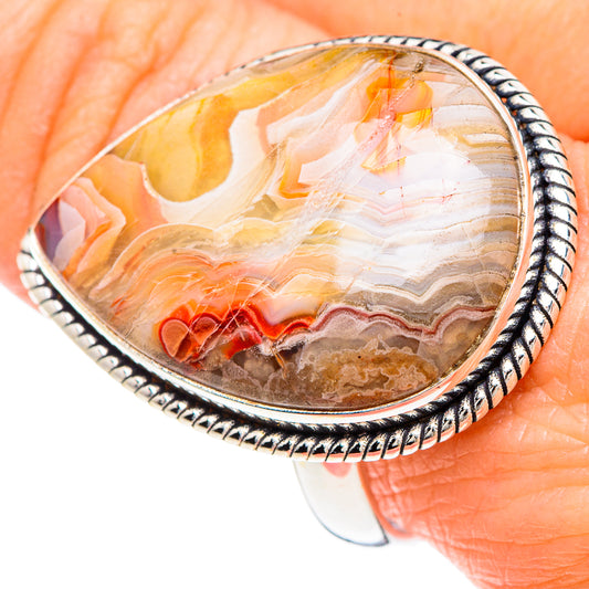 Crazy Lace Agate Rings handcrafted by Ana Silver Co - RING90868