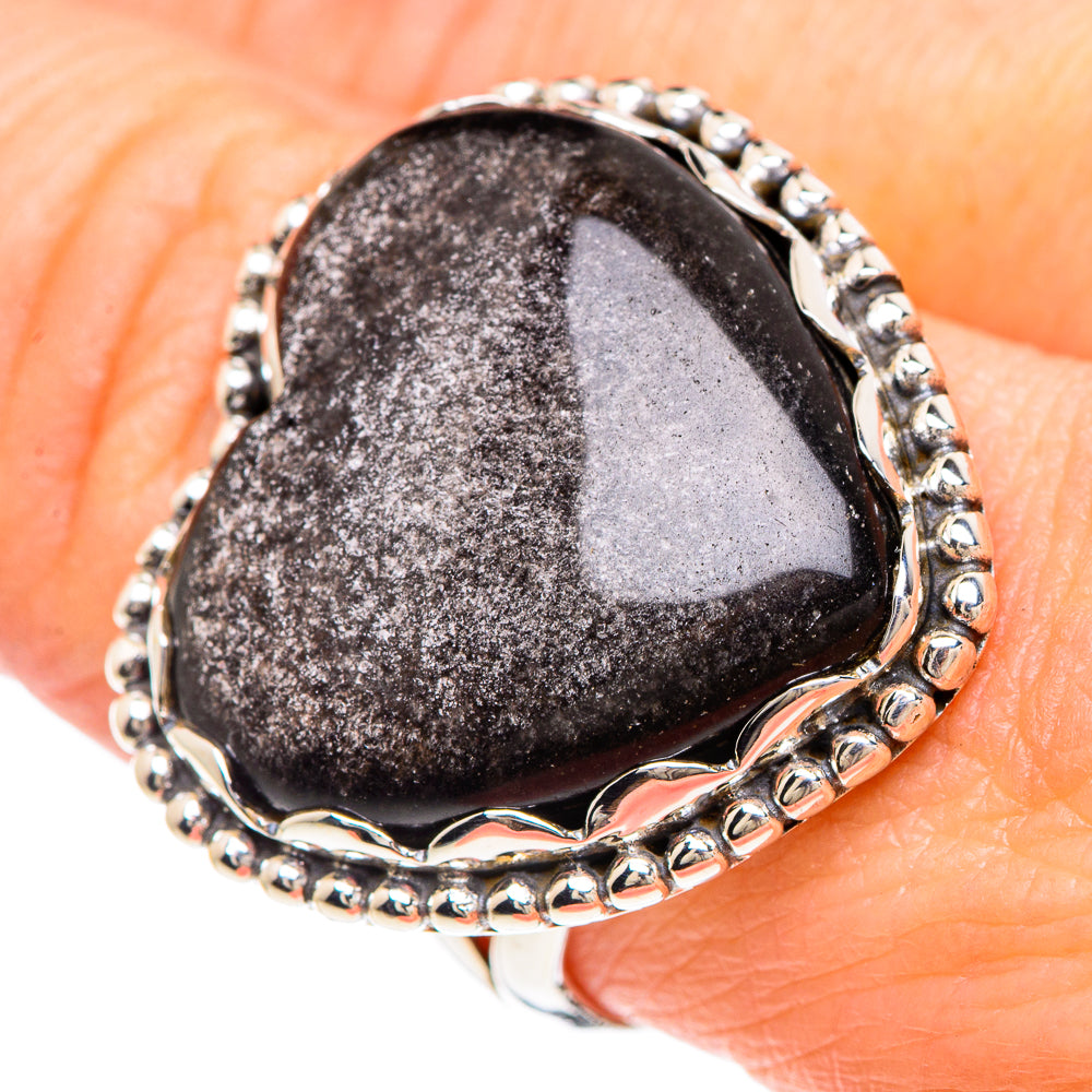 Gold Sheen Obsidian Rings handcrafted by Ana Silver Co - RING90871