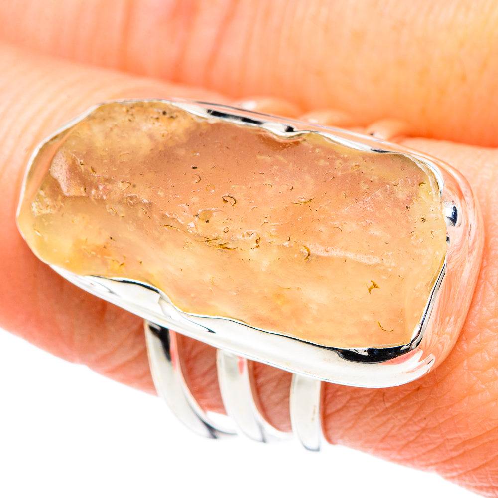 Libyan Desert Glass Rings handcrafted by Ana Silver Co - RING90877