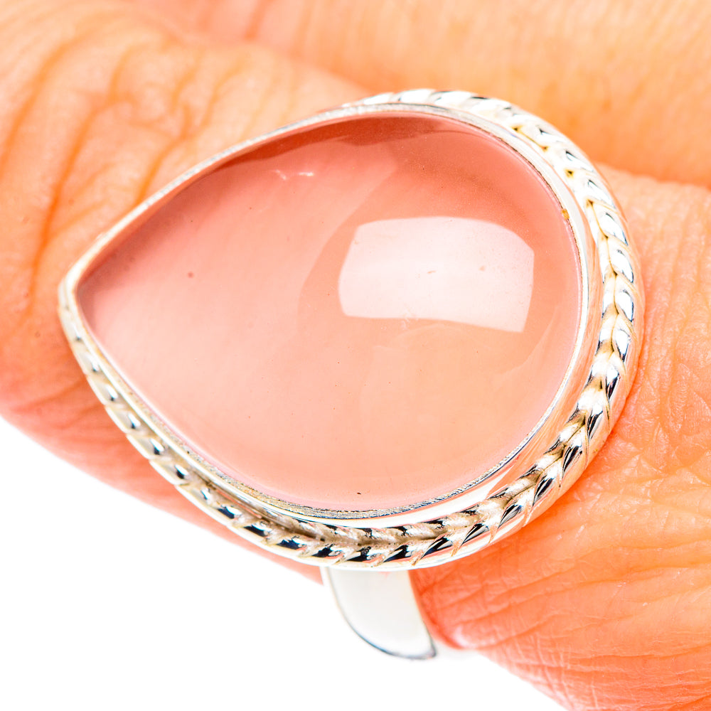 Rose Quartz Rings handcrafted by Ana Silver Co - RING90878