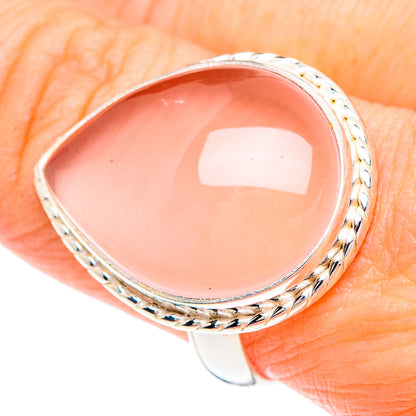 Rose Quartz Rings handcrafted by Ana Silver Co - RING90878