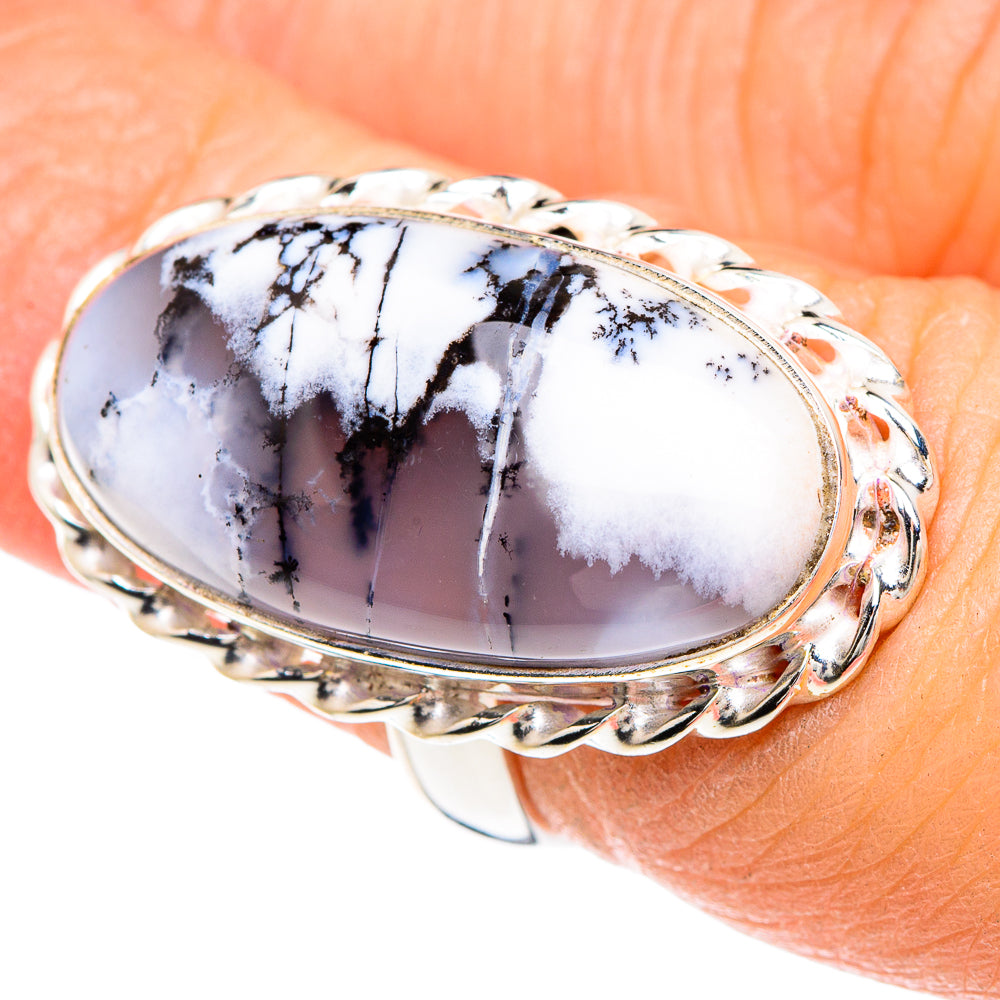 Dendritic Opal Rings handcrafted by Ana Silver Co - RING90895