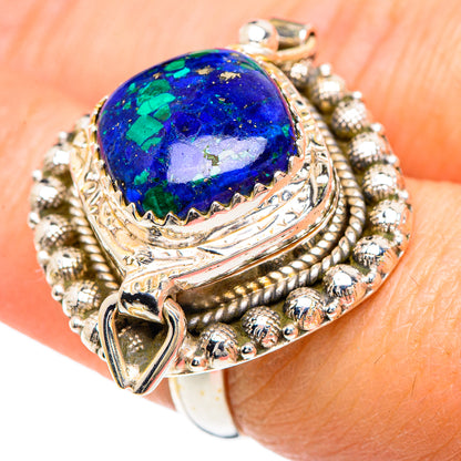 Azurite Malachite Rings handcrafted by Ana Silver Co - RING90900