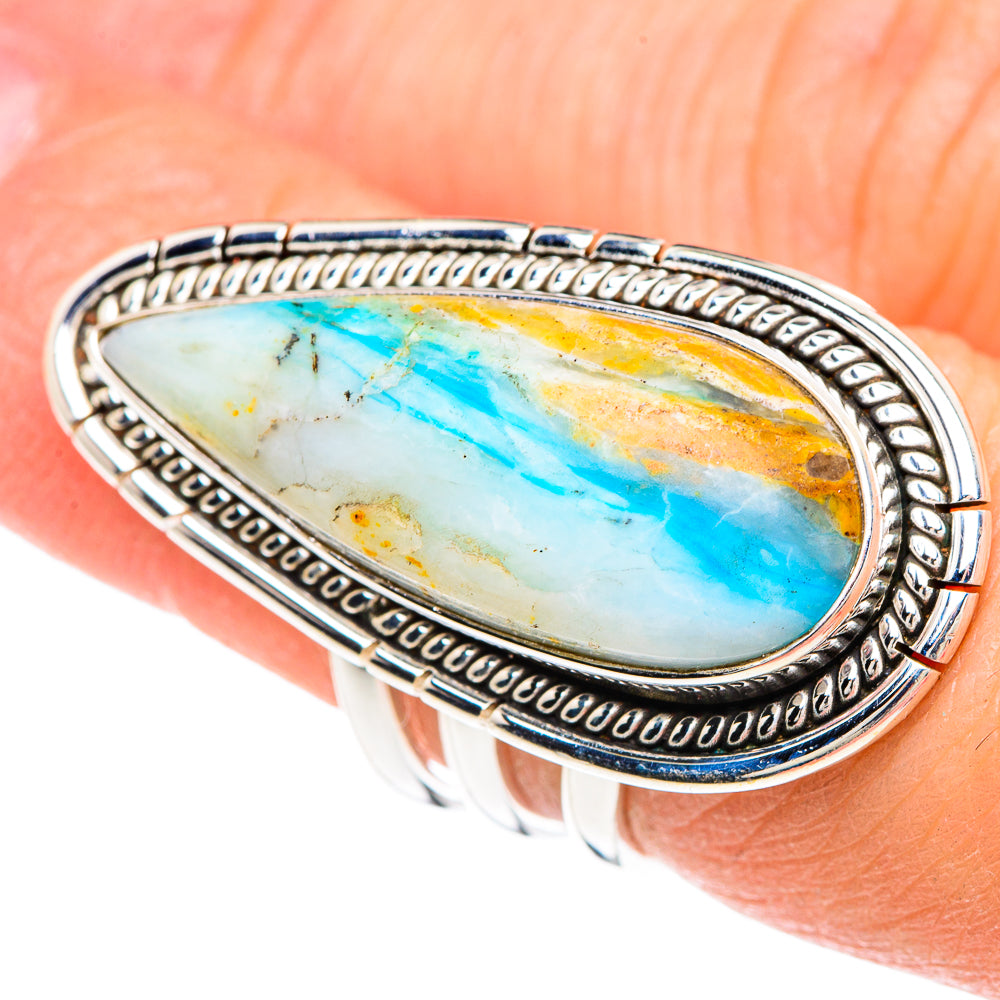 Peruvian Opal Rings handcrafted by Ana Silver Co - RING90906