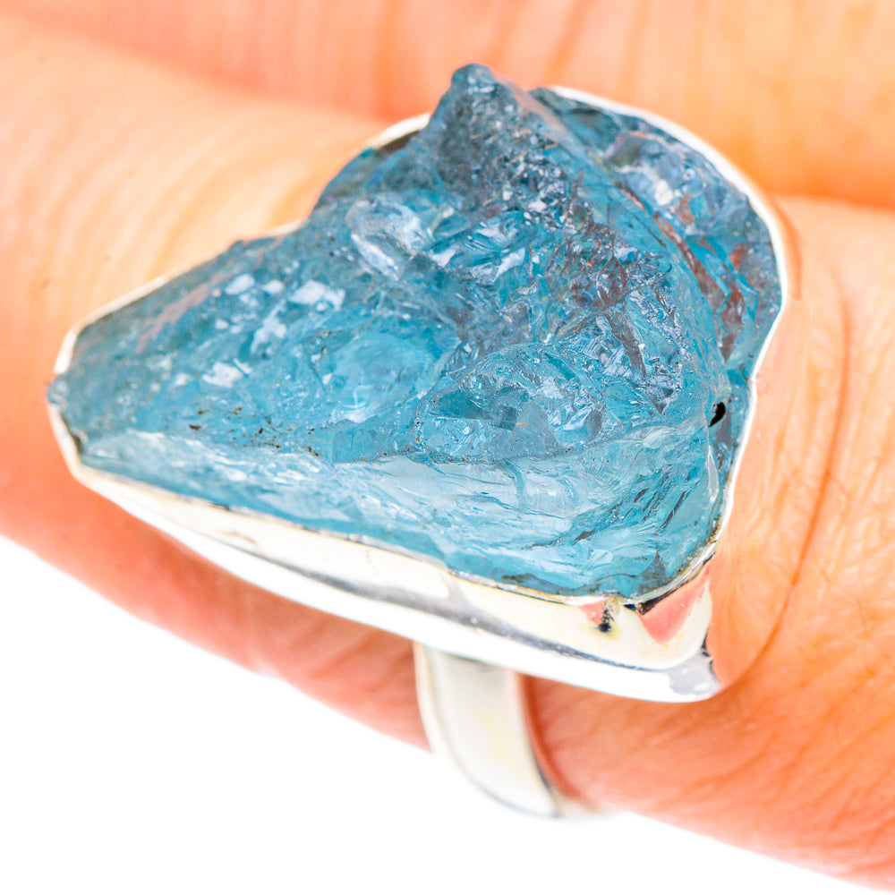 Aquamarine Rings handcrafted by Ana Silver Co - RING90908