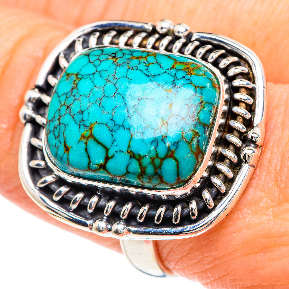 Tibetan Turquoise Rings handcrafted by Ana Silver Co - RING90913